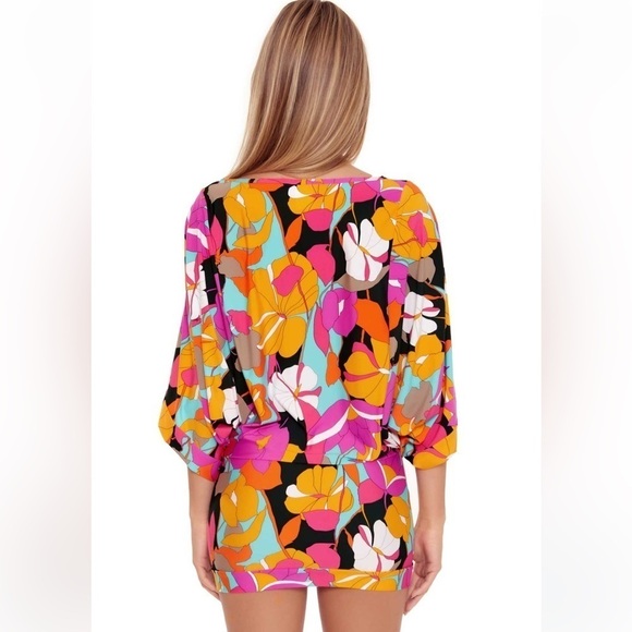 NWT Trina Turk Solar Floral Swim Cover Up Tunic Dress - Picture 11 of 11